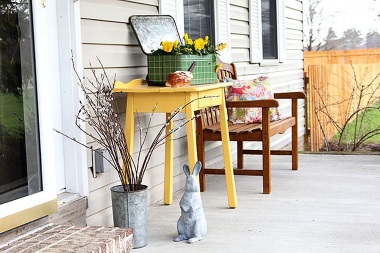 Chic Colorful Spring Front Porch