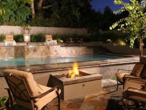 Outdoor Patio area with gas fire pit