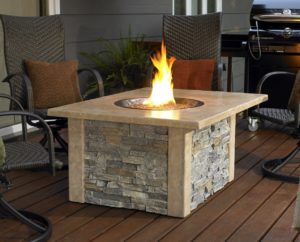Square Outdoor Gas Fire Pit Table