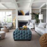 Textured summer living room decor from Decorilla