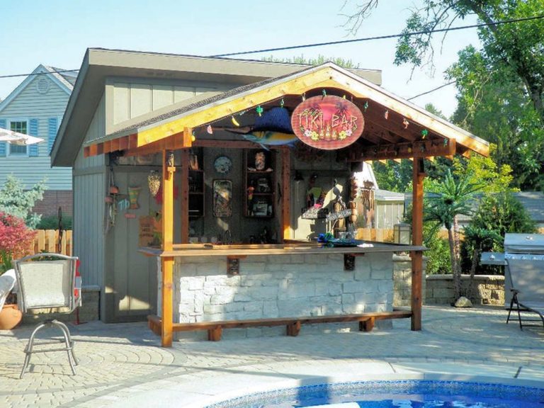 Backyard Tiki Bar from Custom Outdoors Stucture