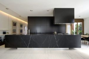 Kitchen with Black Marble