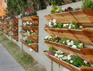 Wooden Wall Vertical Gardening Ideas