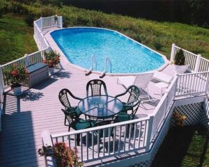 Above Ground Pool Deck Designs via Home Decorh