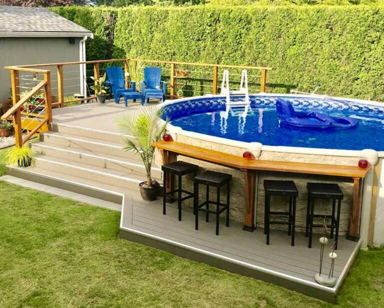 Above ground pool decks