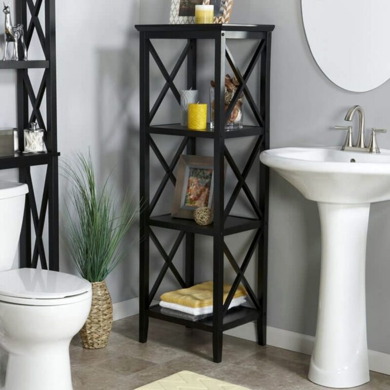 Bathroom Shelves With Cross Sides