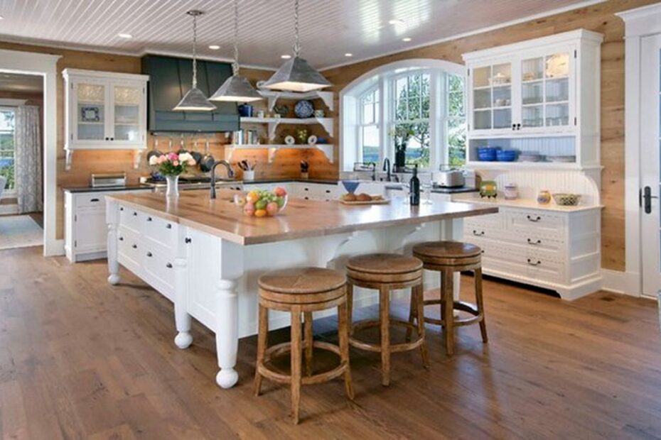 Beautiful Kitchen Island with Table Attached via Home Design Lover