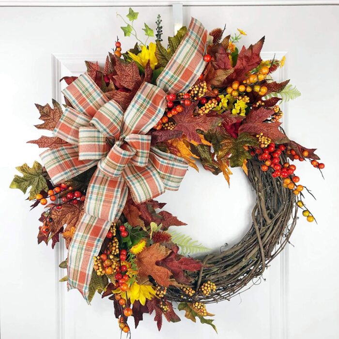 Hand Made Wired Rust Squares Wreath