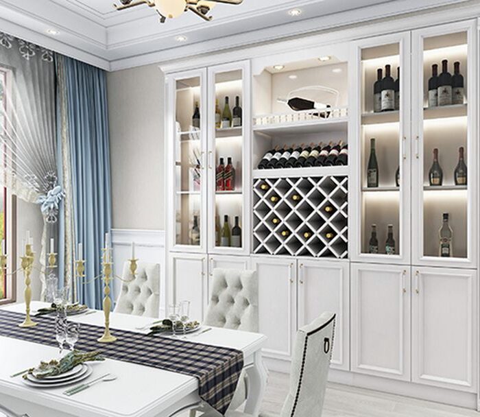 Home Decor Aluminium Wine Display Rack Wine Cabinet via Zhejiang Keyco Technology