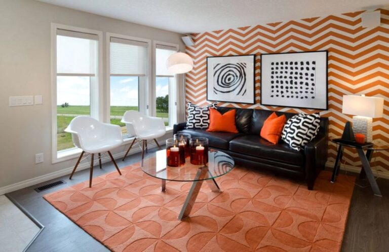 Modern Fall Into Orange Living Room Accents for All Styles
