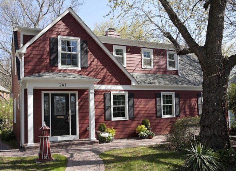 Red Paint Exterior House