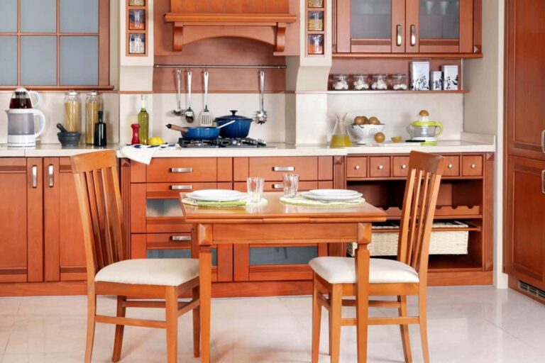Should The Dining Table Match The Kitchen Cabinets via Kitchen Seer