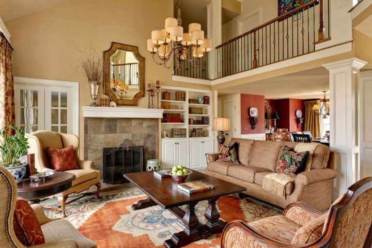 Traditional Living Room Color Glamorous for Fall