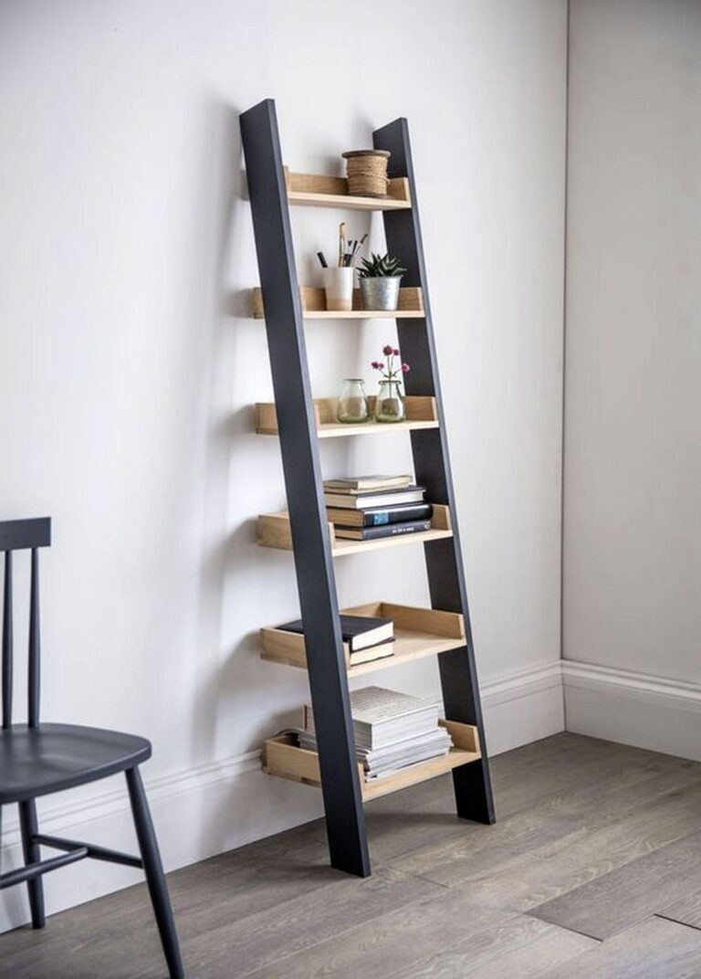 Vintage Ladder Ladder into Shelf