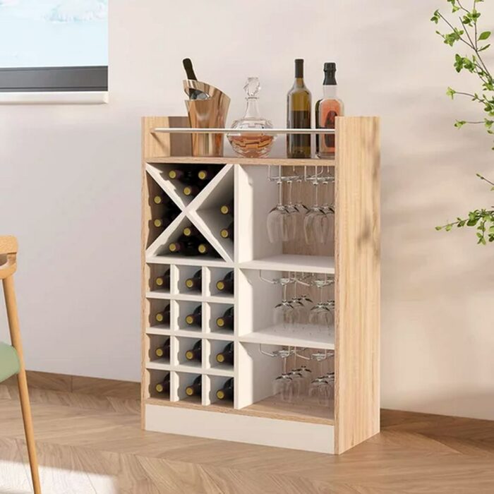 Wood Wine Rack Cabinets via Walmart