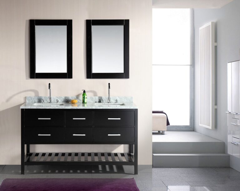 60-inch Transitional Double Sink Bathroom