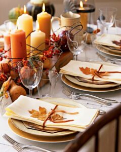 Beautiful Candle Fall Table Decorations