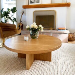 Circular Wood Coffee Table