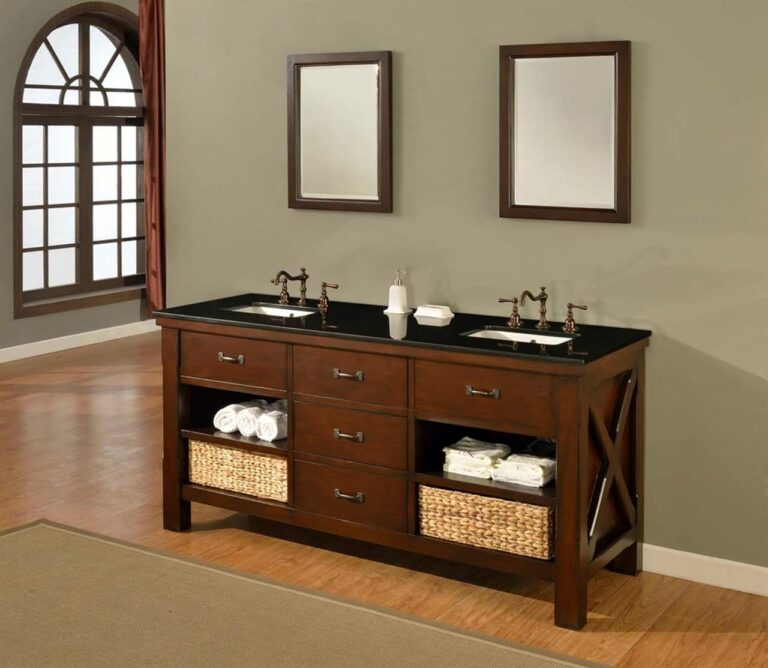 Classic Double Vanity Design With Sink