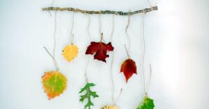 DIY Leaf Wall Hanging with Autumn Leaves