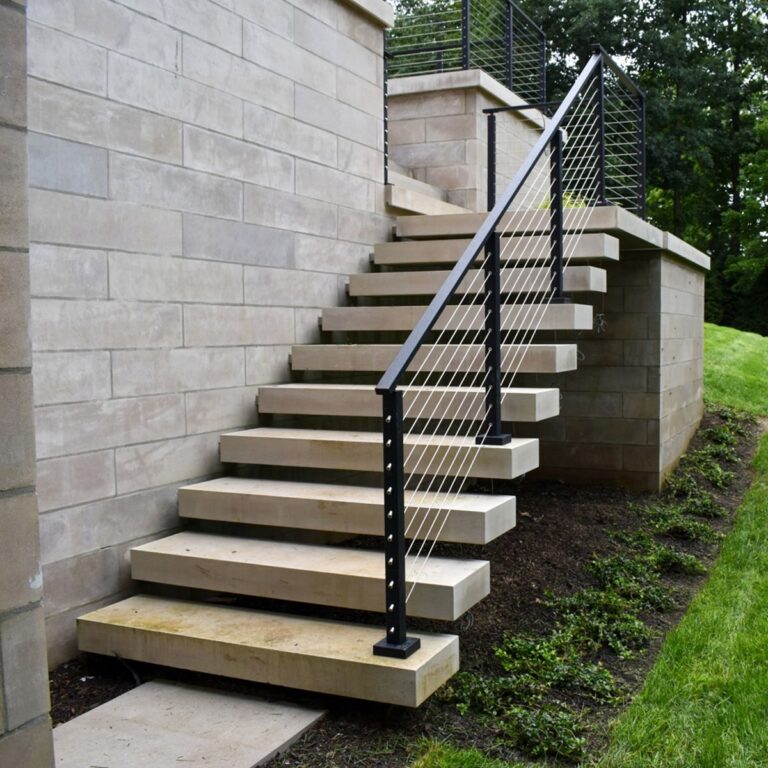 Modern Exterior Floating Stairs