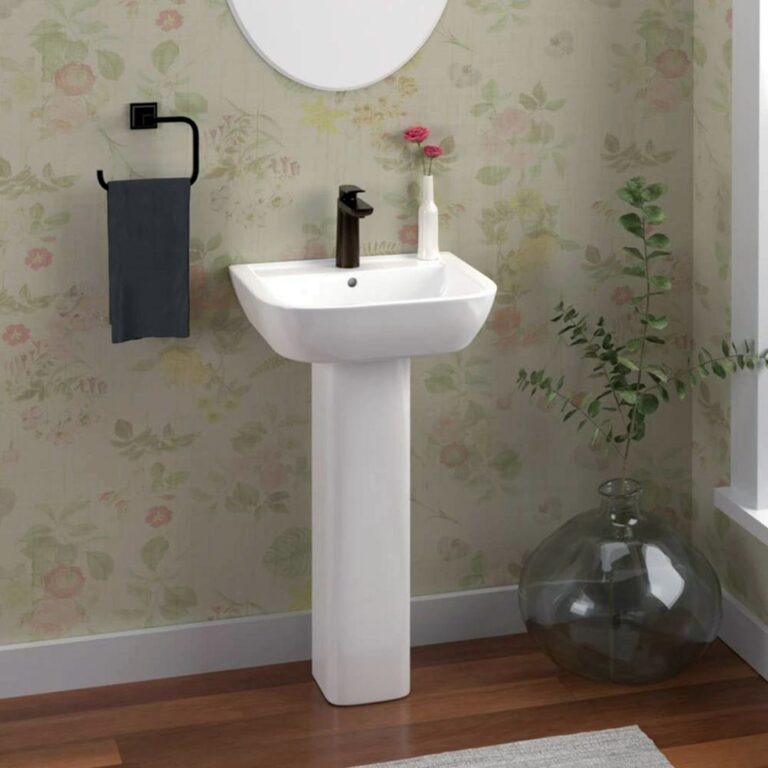Small Pedestal Sink for Tiny Bathroom