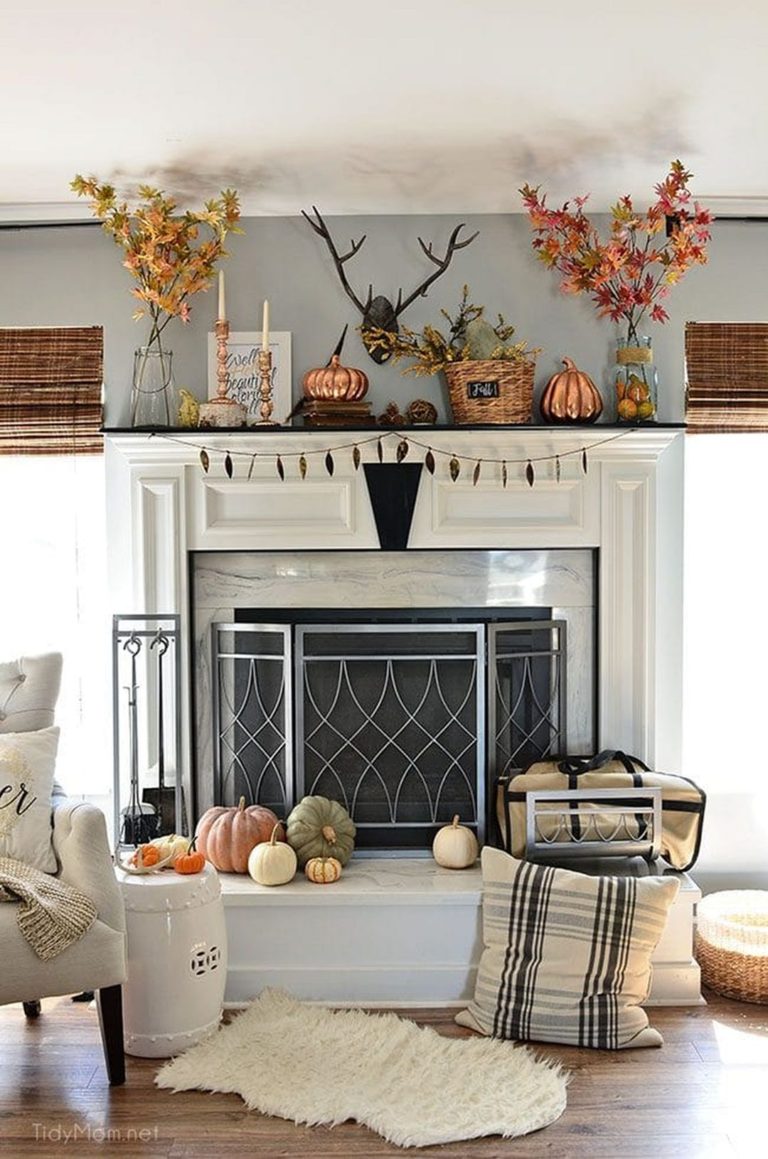 Autumn Fireplace Decor
