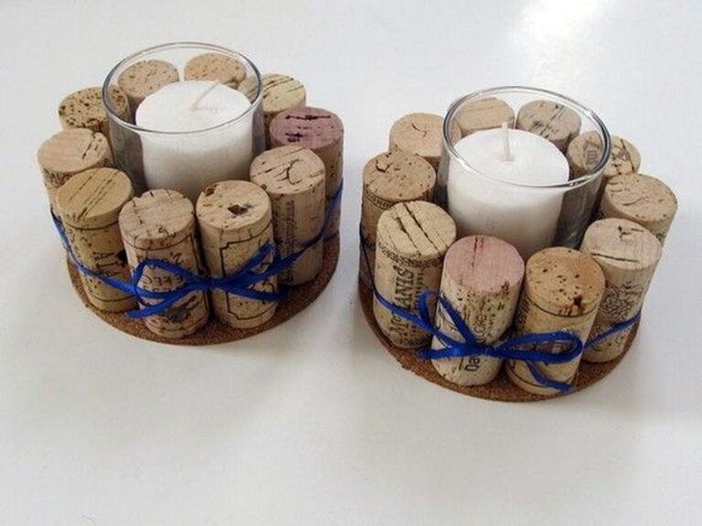DIY Wine Cork Candles