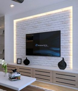Modern TV wall design interior
