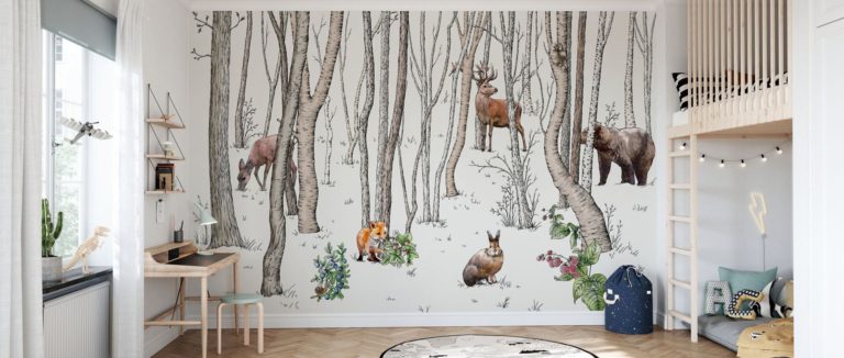 Animals of the Forest decorate with a wall mural