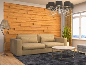 Cool Living Room Wooden Wall