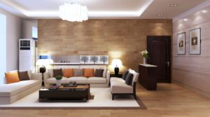 Living Room Wallpaper Wood Design
