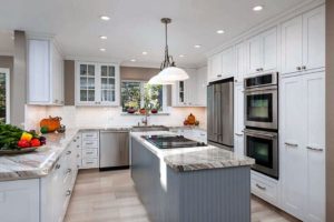 All White Kitchen Wall and Cabinet Design