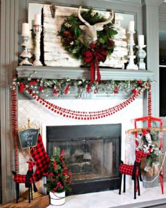 Christmas Reindeer Fireplace decoration