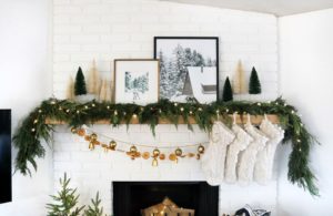 Modern and Cozy Christmas Mantel Decor