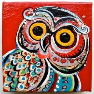 Funky Owl Paint Art